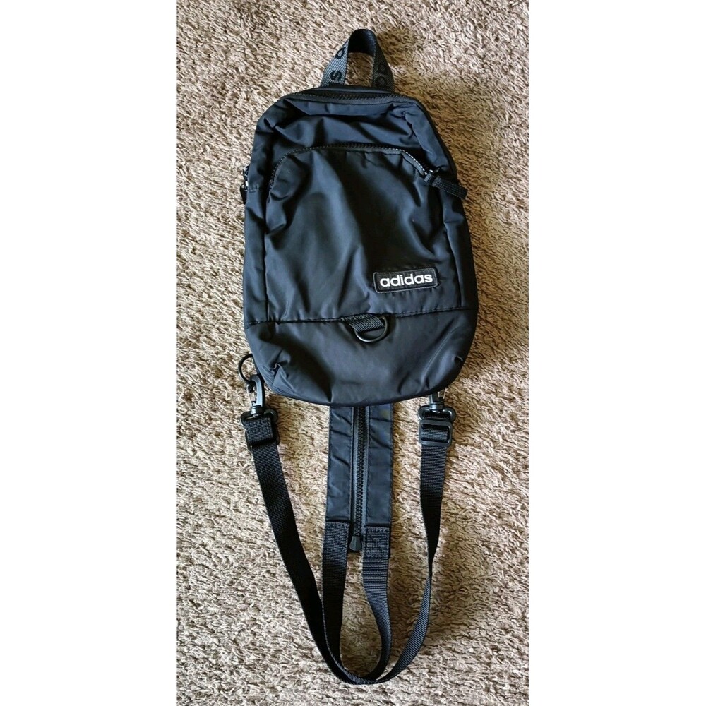 Adidas Sling Crossbody Bag Adjustable Black Convertible